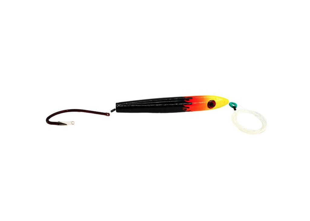 cedar fishing lures 6" Cedar Plug Rigged Saltwater Lure